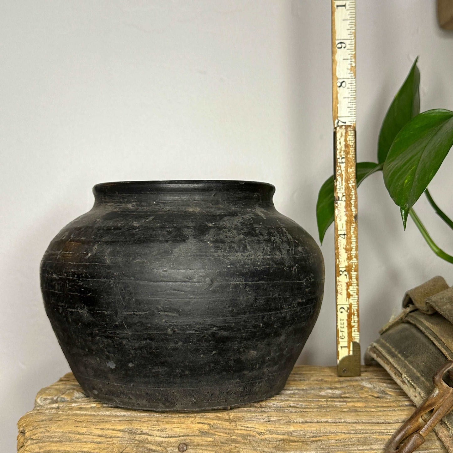 Rustic Vintage Black Vase