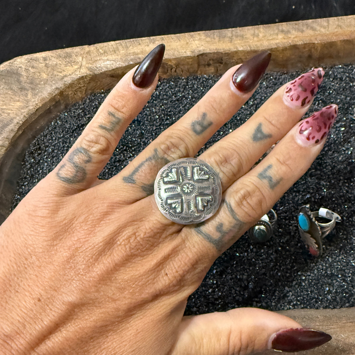 Navajo Sterling Silver Concho Ring