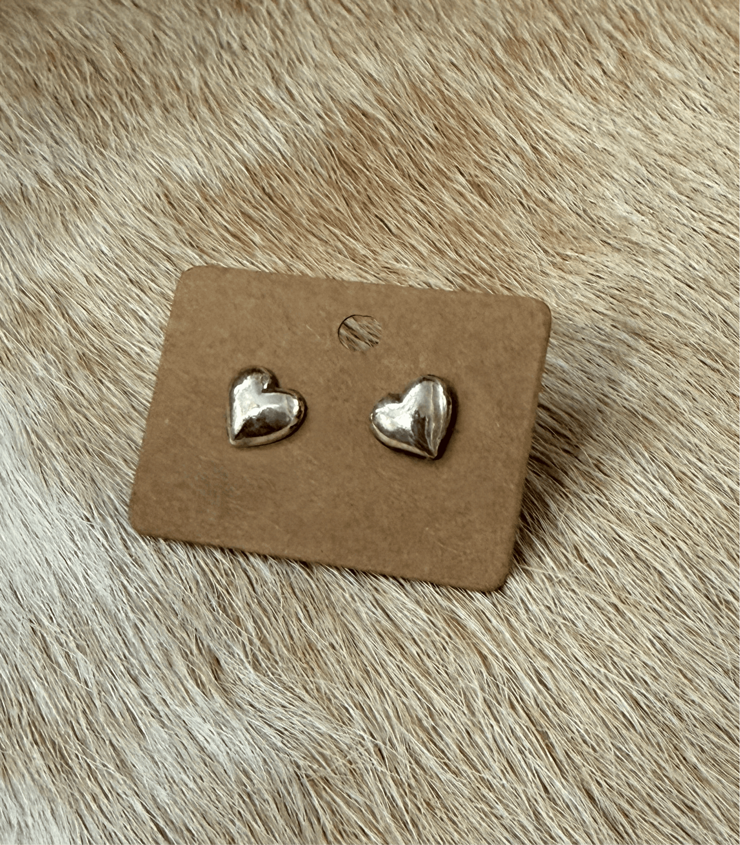 Sterling Heart Stud Earrings