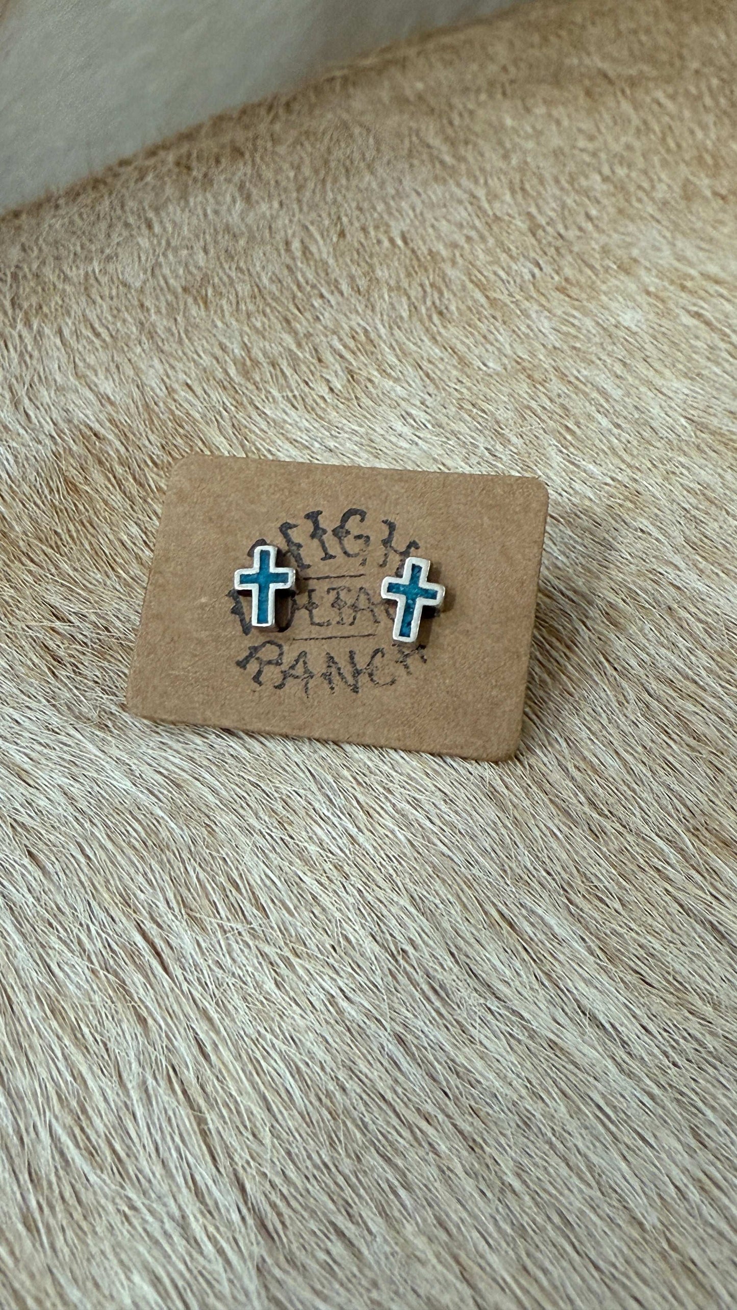 Turquoise Cross Earrings