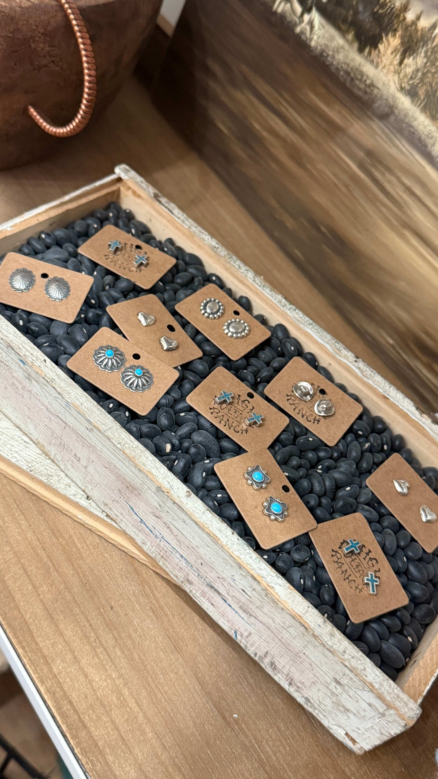 Sterling Heart Stud Earrings