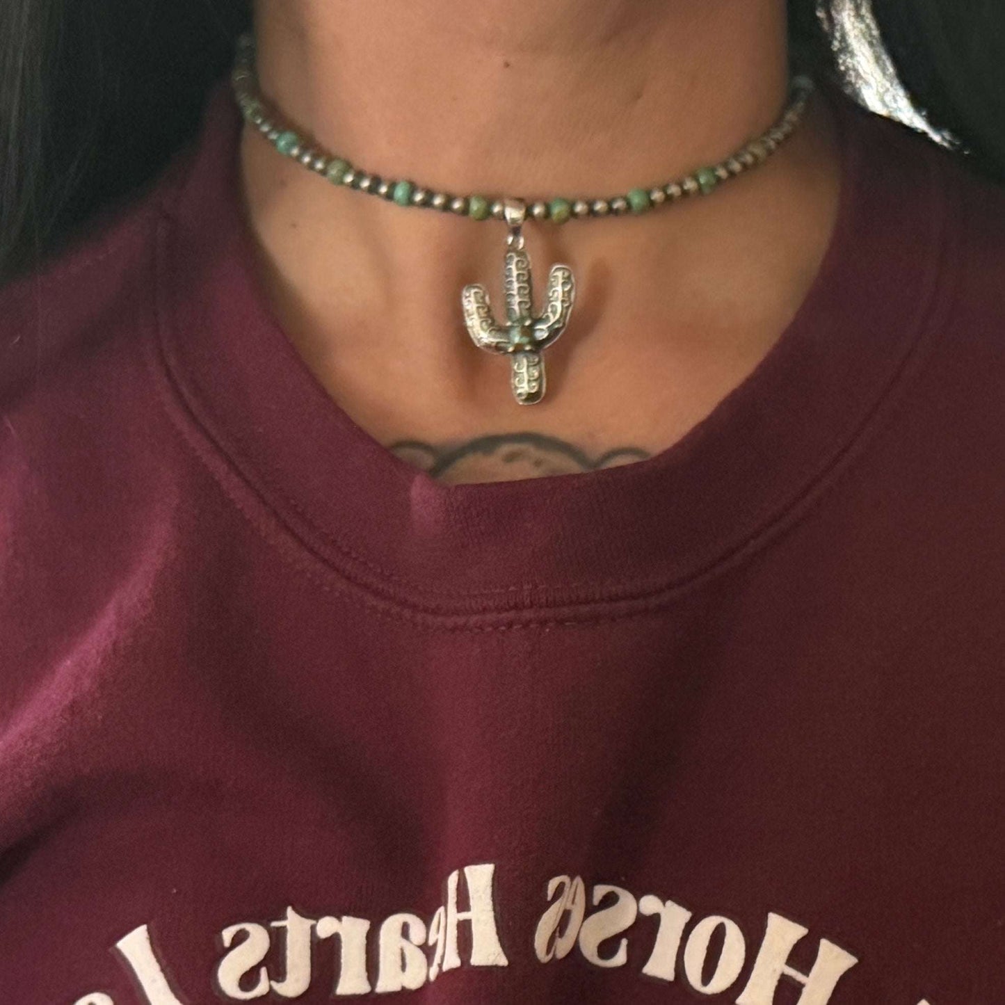 Desert Pearl Turquoise Choker Necklace