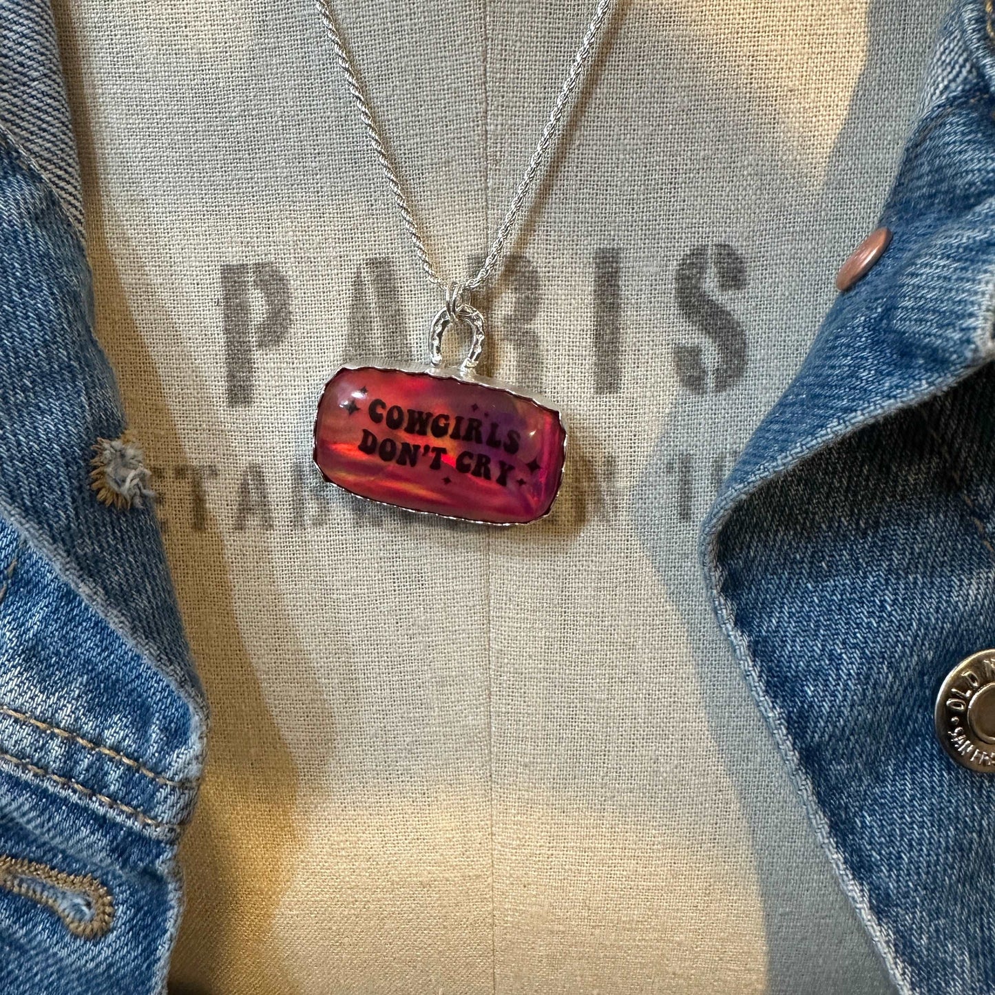 Sterling Silver Aurora “Cowgirls Don’t Cry” Necklace - High Voltage Ranch