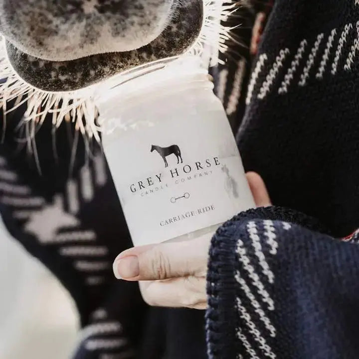 “Carriage Ride” Hand Poured Candle Grey Horse Candle Co