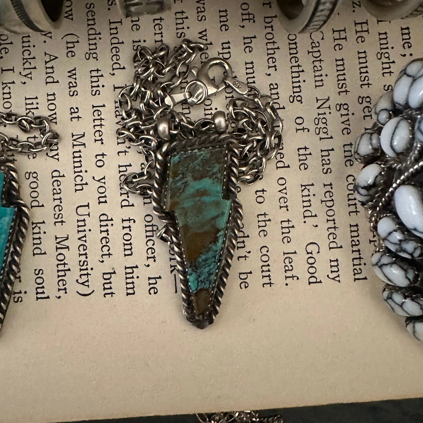 Kingman Turquoise Bolt Necklace High Voltage Ranch
