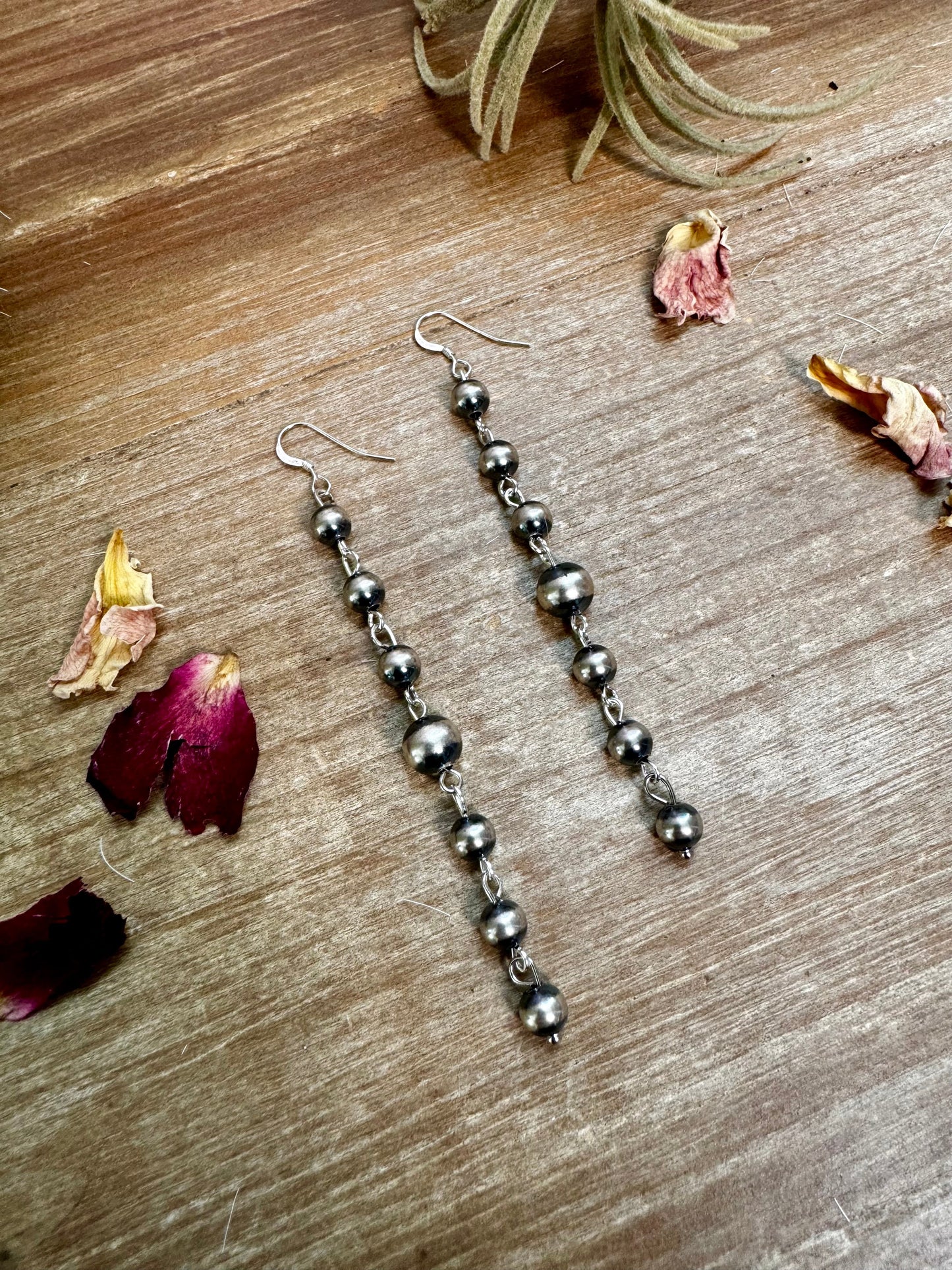 Sterling Silver Pearl Dangle Earrings