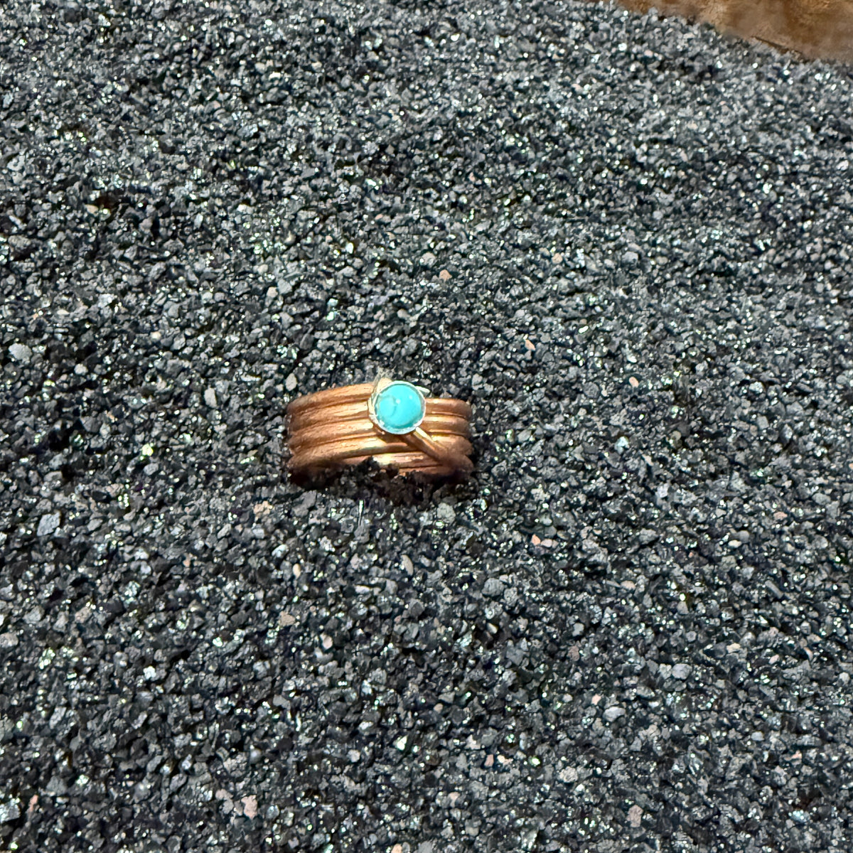 Native American Copper Turquoise Ring