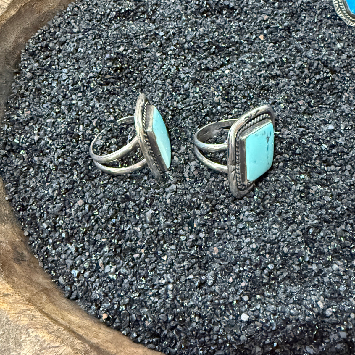Size 7.25 Sterling Silver Turquoise Ring