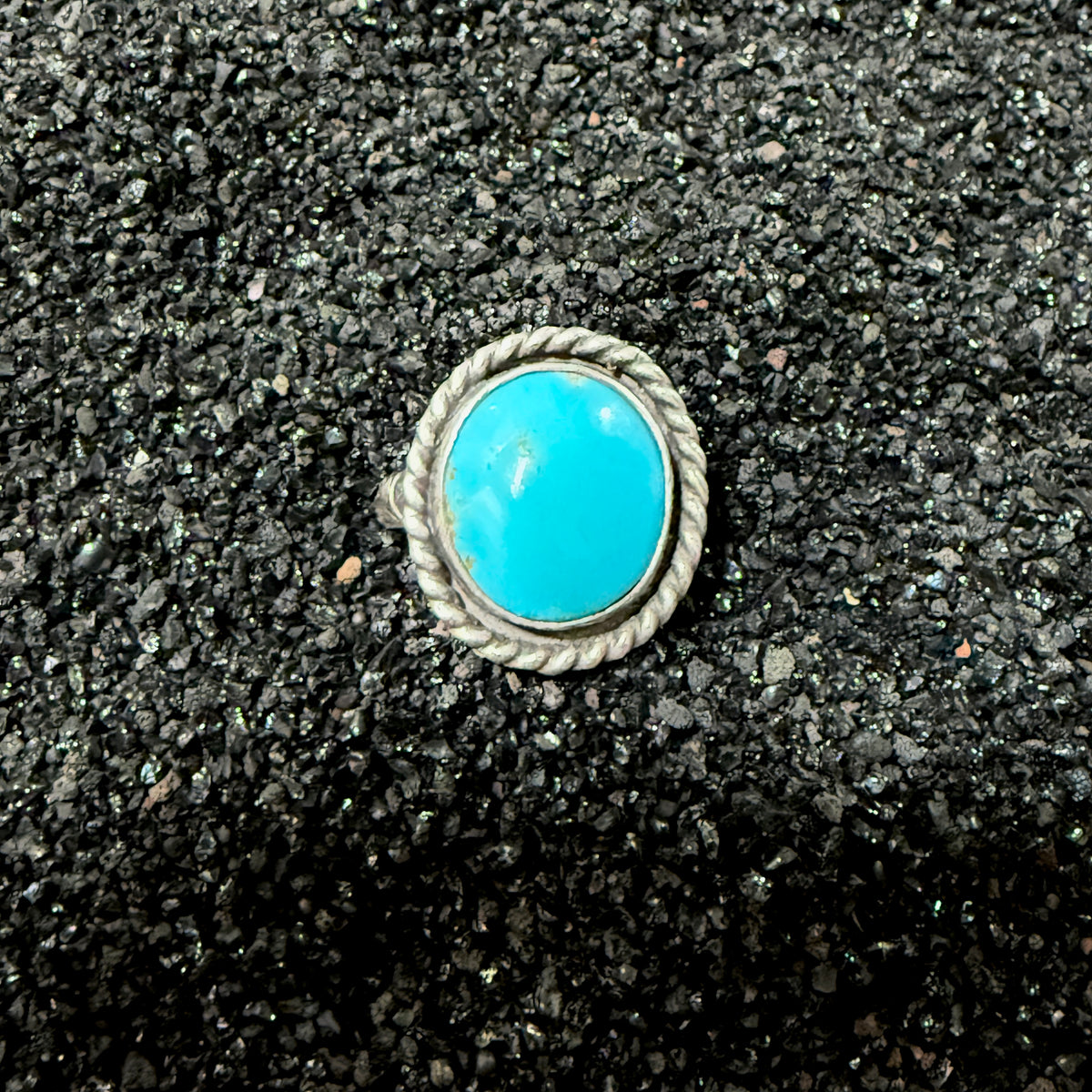 Size 10.75 Navajo Sterling Turquoise Ring