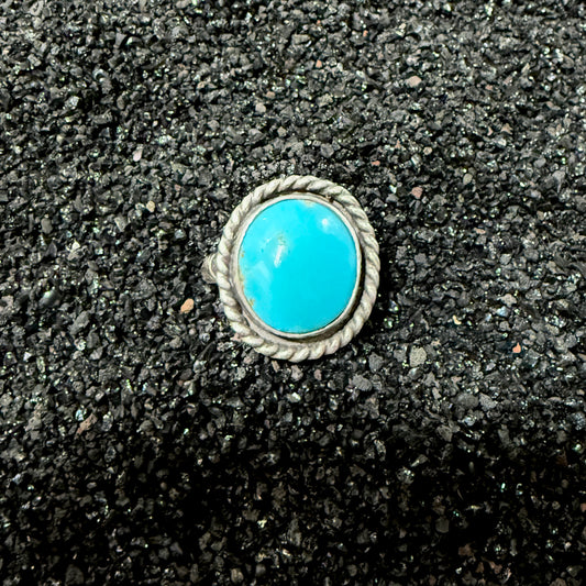 Size 10.75 Navajo Sterling Turquoise Ring
