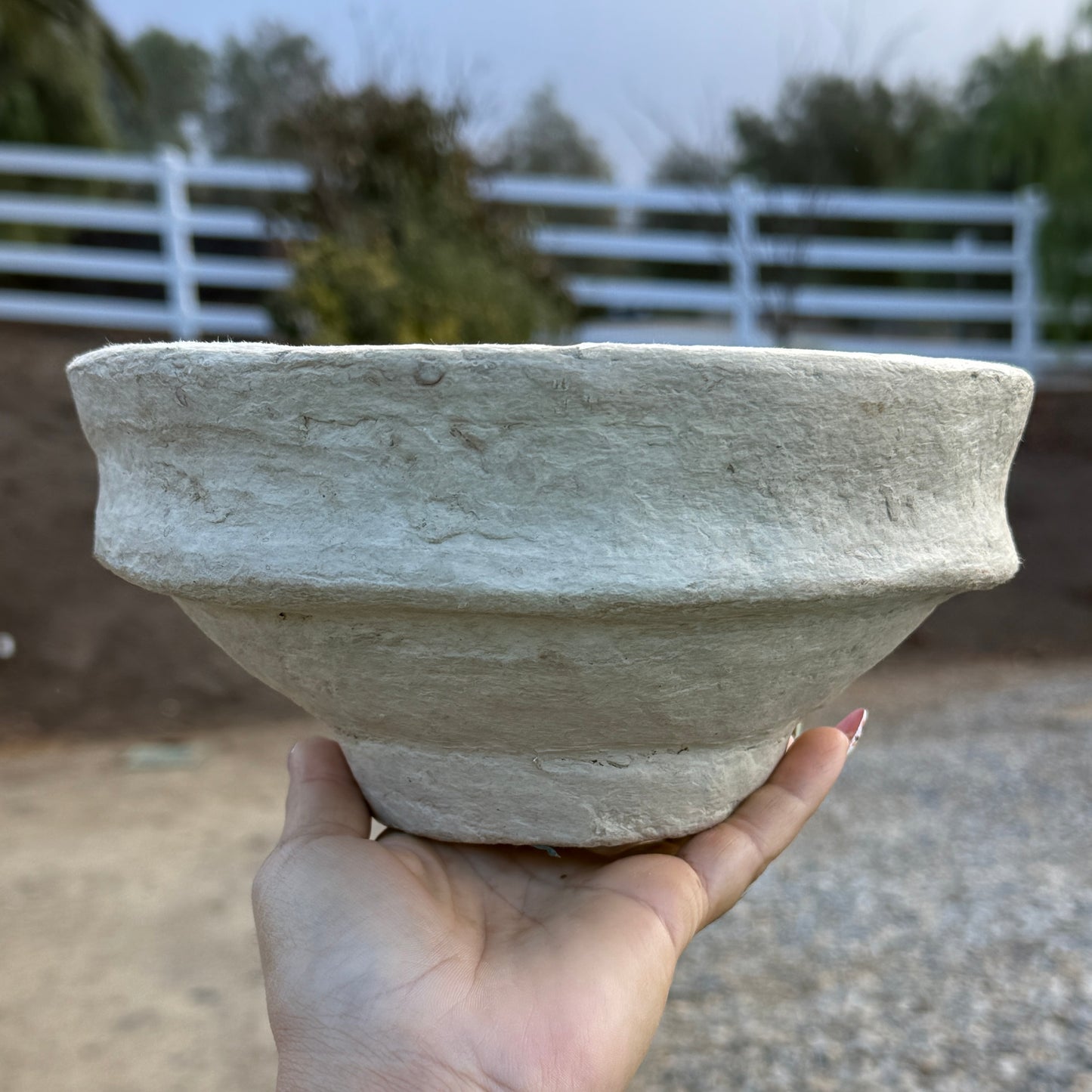 Vintage Rustic Paper Mache Bowl (small)