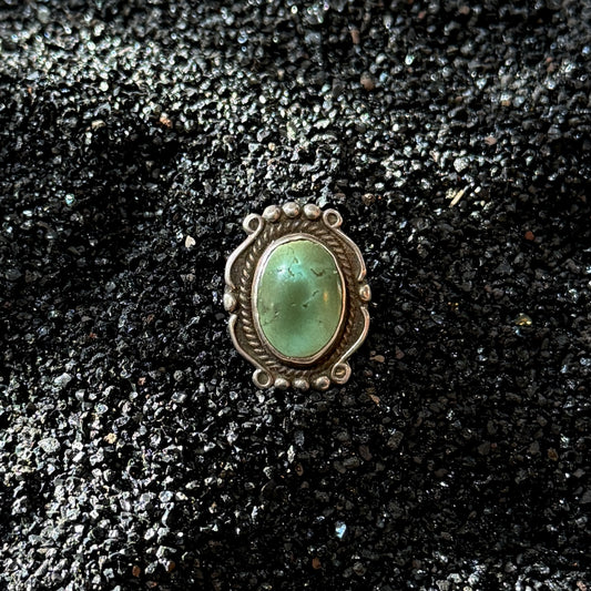 Size 7.75 Vintage Turquoise Silver Ring