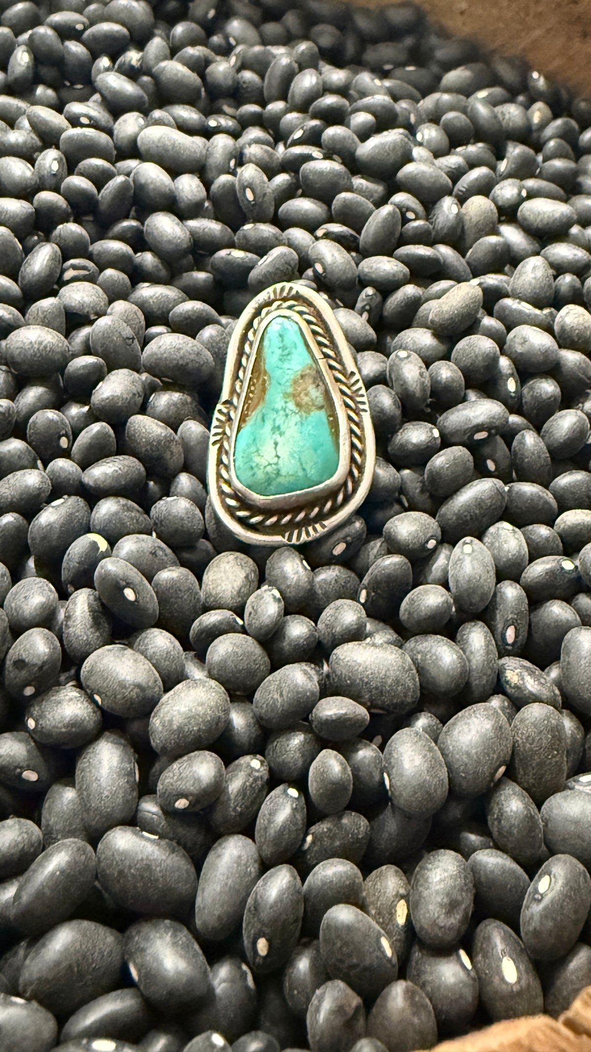 Size 5.75 Vintage Sterling Silver Turquoise Ring