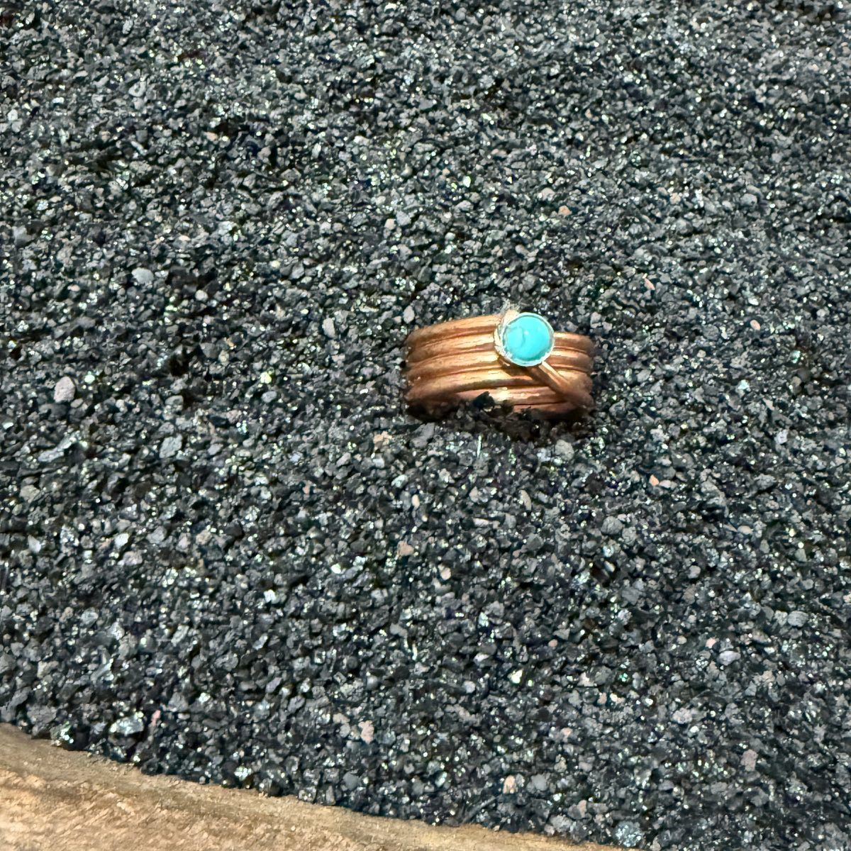 Native American Copper Turquoise Ring