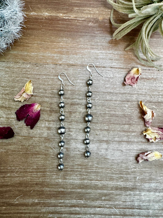 Sterling Silver Pearl Dangle Earrings