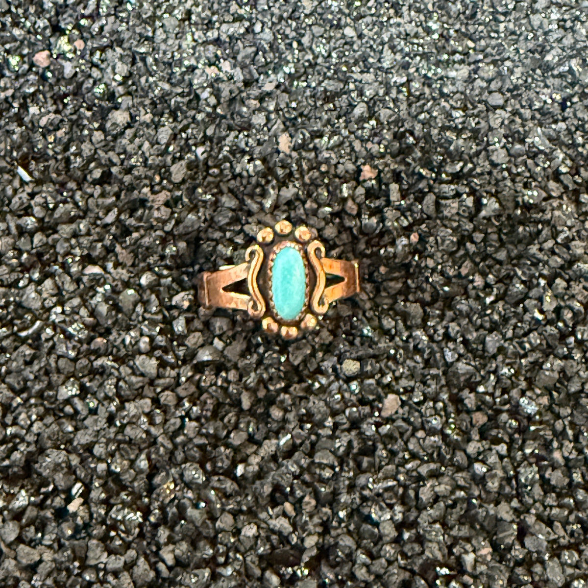 Vintage Copper Turquoise Ring