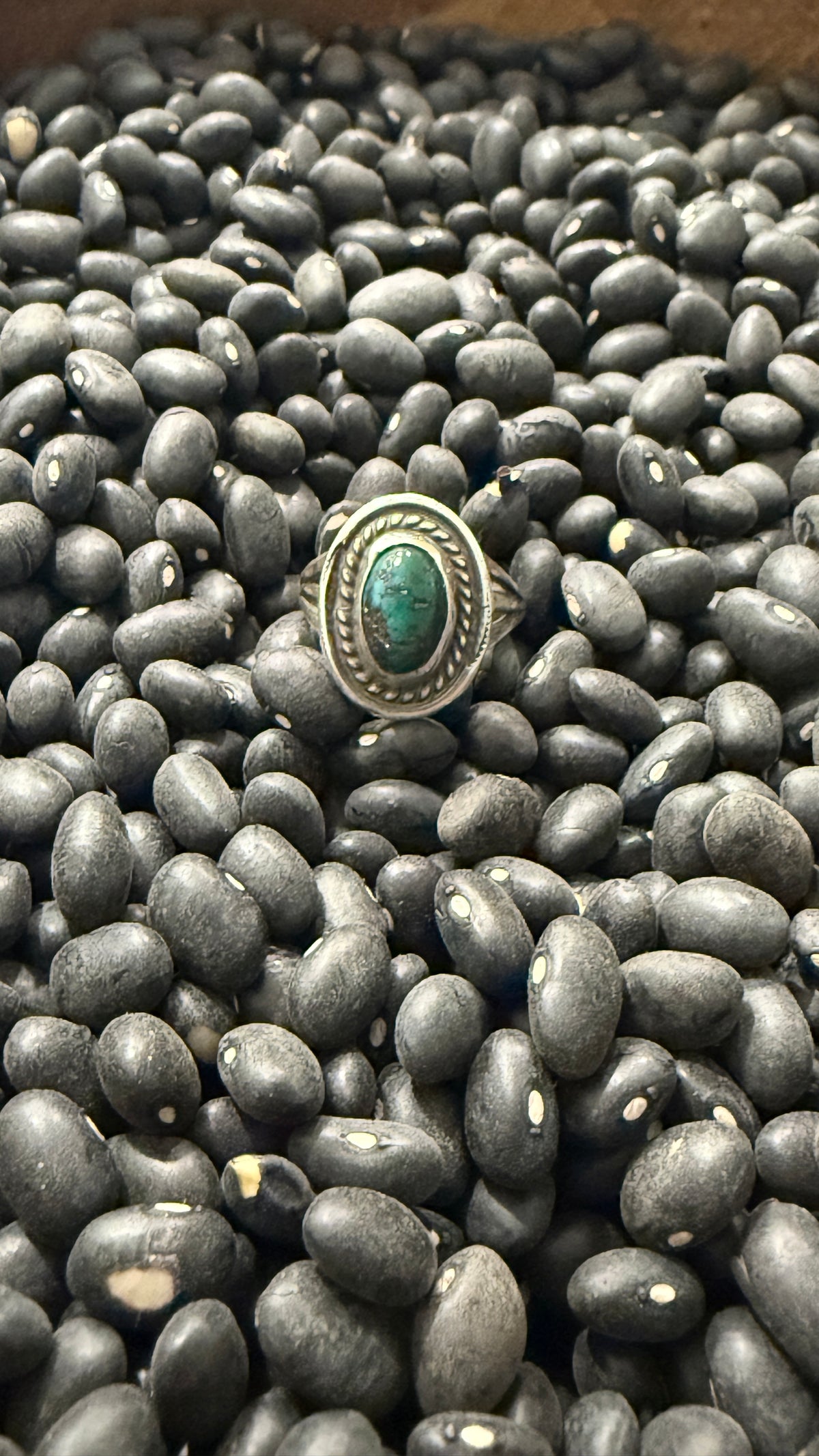 Size 6.25 Vintage Sterling Silver Turquoise Ring