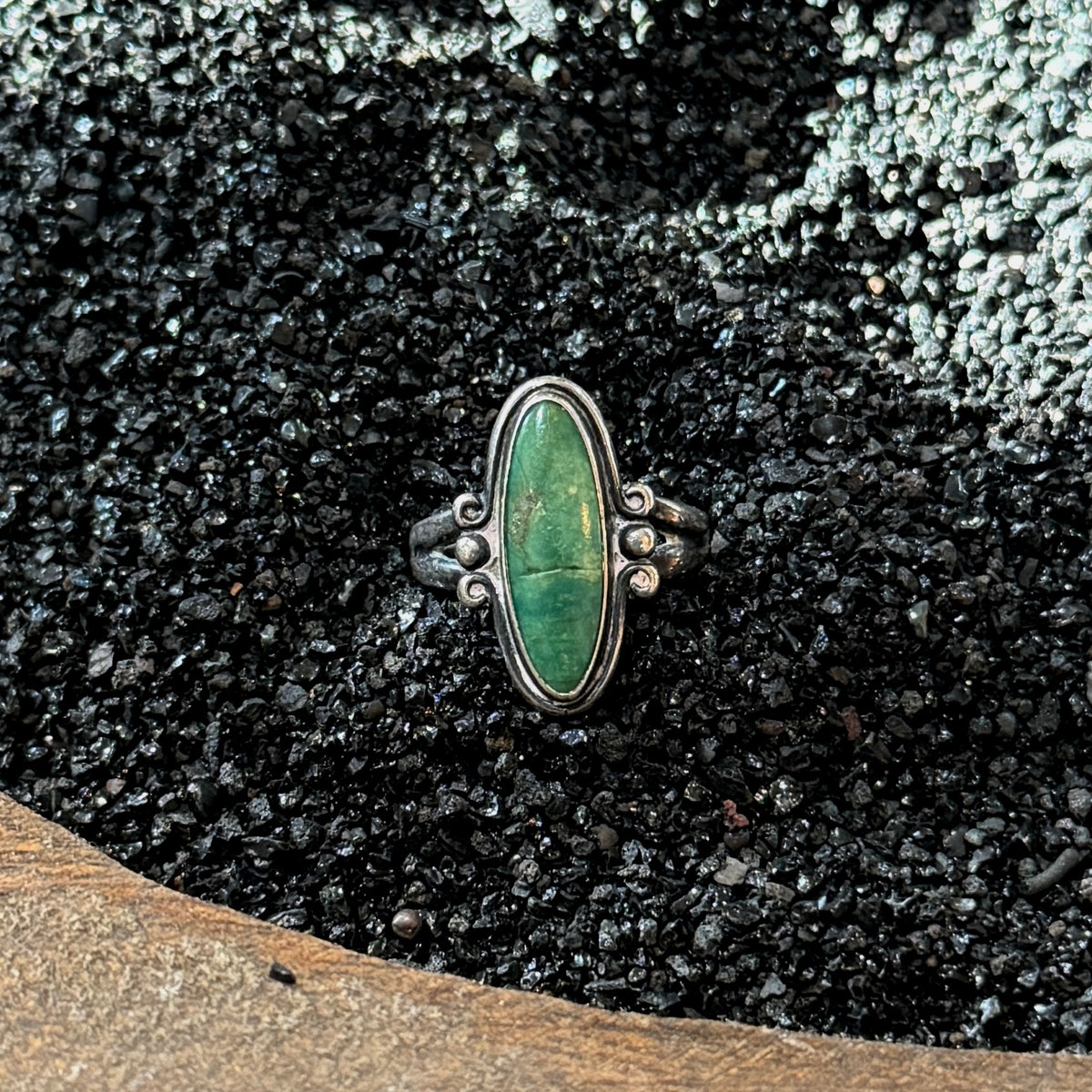 Size 5.25 Vintage Bell Trading Post Turquoise Ring