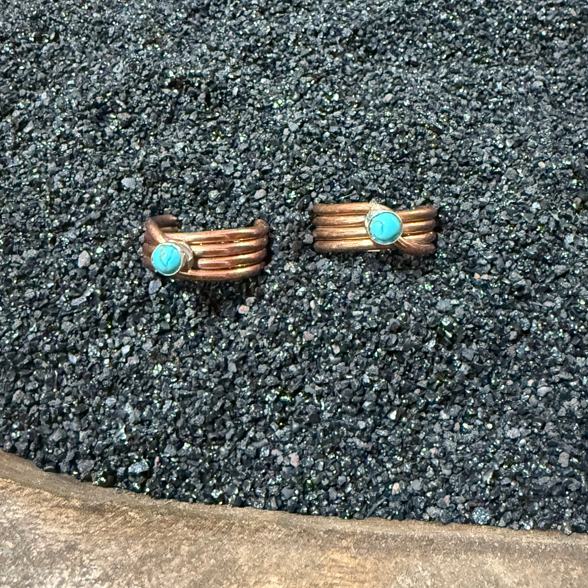 Native American Copper Turquoise Ring