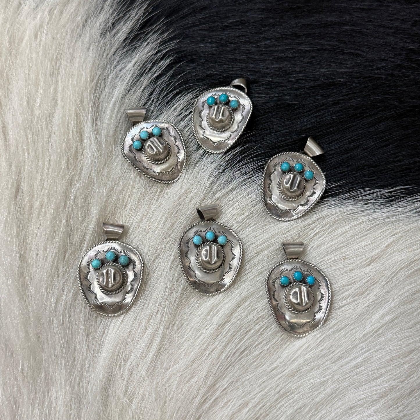 Cowboy Hat Pendant with Kingman Turquoise