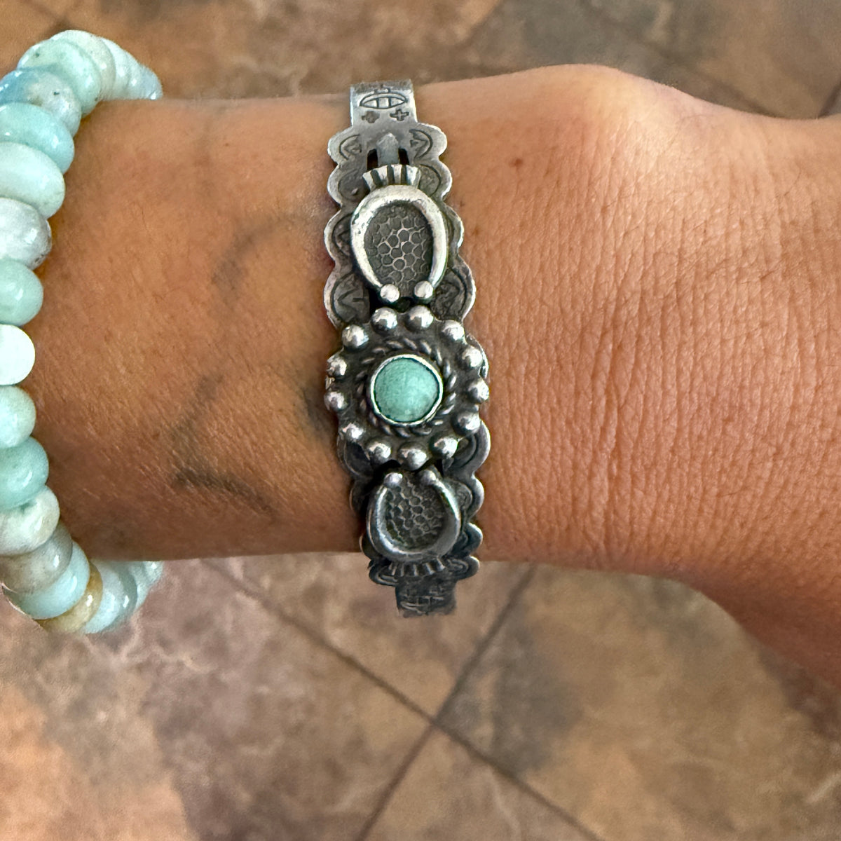Harvey Era Navajo Turquoise Cuff Bracelet