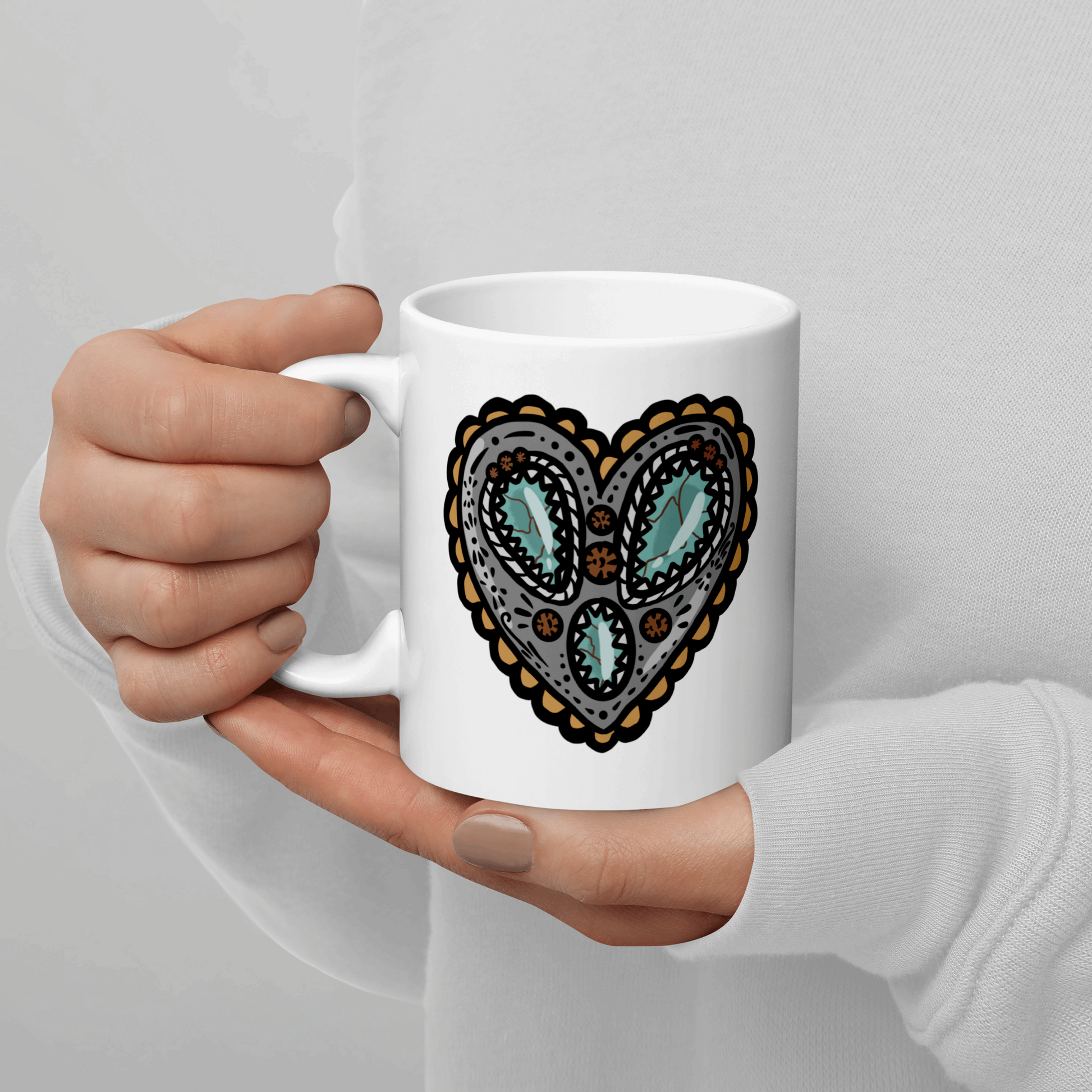 11oz Heart Suits Coffee Mug