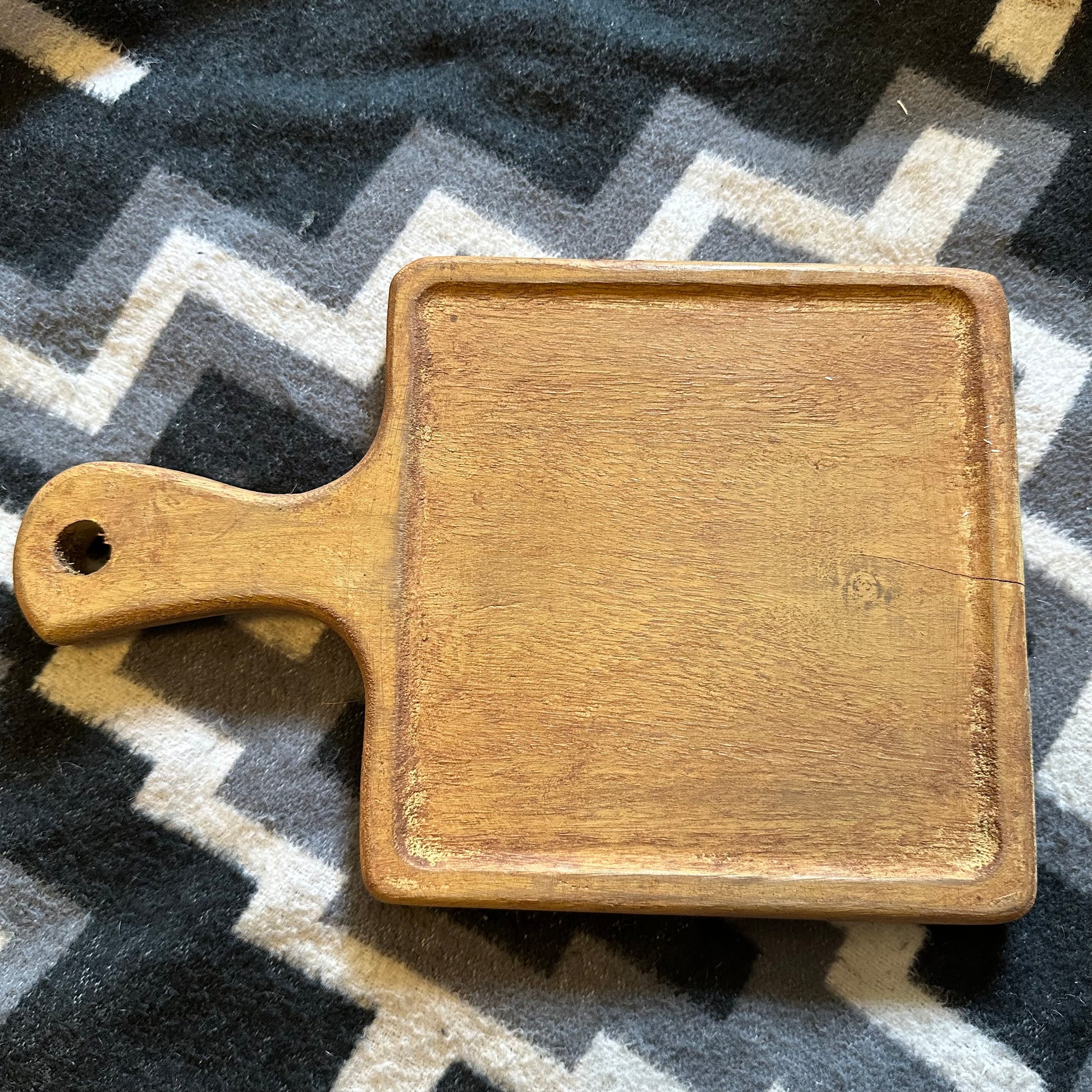 Vintage Square Tray with Handle High Voltage Ranch